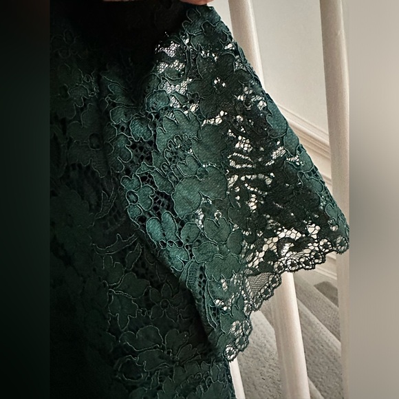 NEW Brooks Brothers dark green lace dress for Holidays, size 12 - Picture 7 of 12